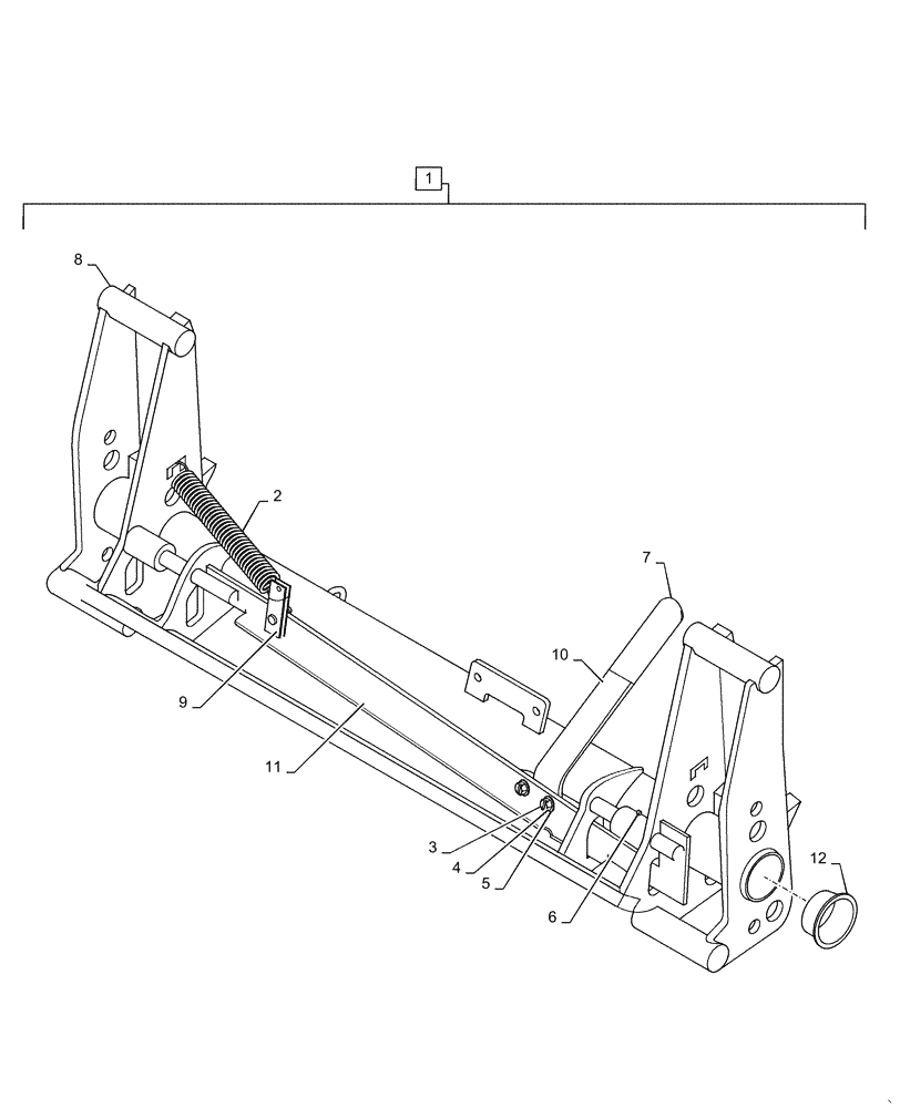 Схема запчастей Case IH L575 - (82.100.AH[01]) - MANUAL COUPLER - SINGLE HANDLE (82) - FRONT LOADER & BUCKET