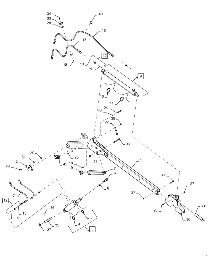 Схема запчастей Case IH 3162 - (60.101.00[05]) - CENTER REEL ARM, REEL DOUBLE CENTER CAM, ASN YEH050000 (60) - PRODUCT FEEDING