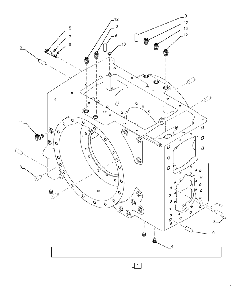 Схема запчастей Case IH MAGNUM 340 - (21.113.AB[03]) - HD REAR AXLE (21) - TRANSMISSION