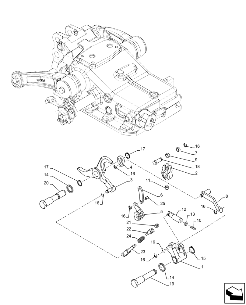 Схема запчастей Case IH FARMALL 110C - (37.110.AM[03]) - VAR - 332785 - REAR, HYDRAULIC LIFT, HOUSING, LEVER, TIE-ROD (37) - HITCHES, DRAWBARS & IMPLEMENT COUPLINGS