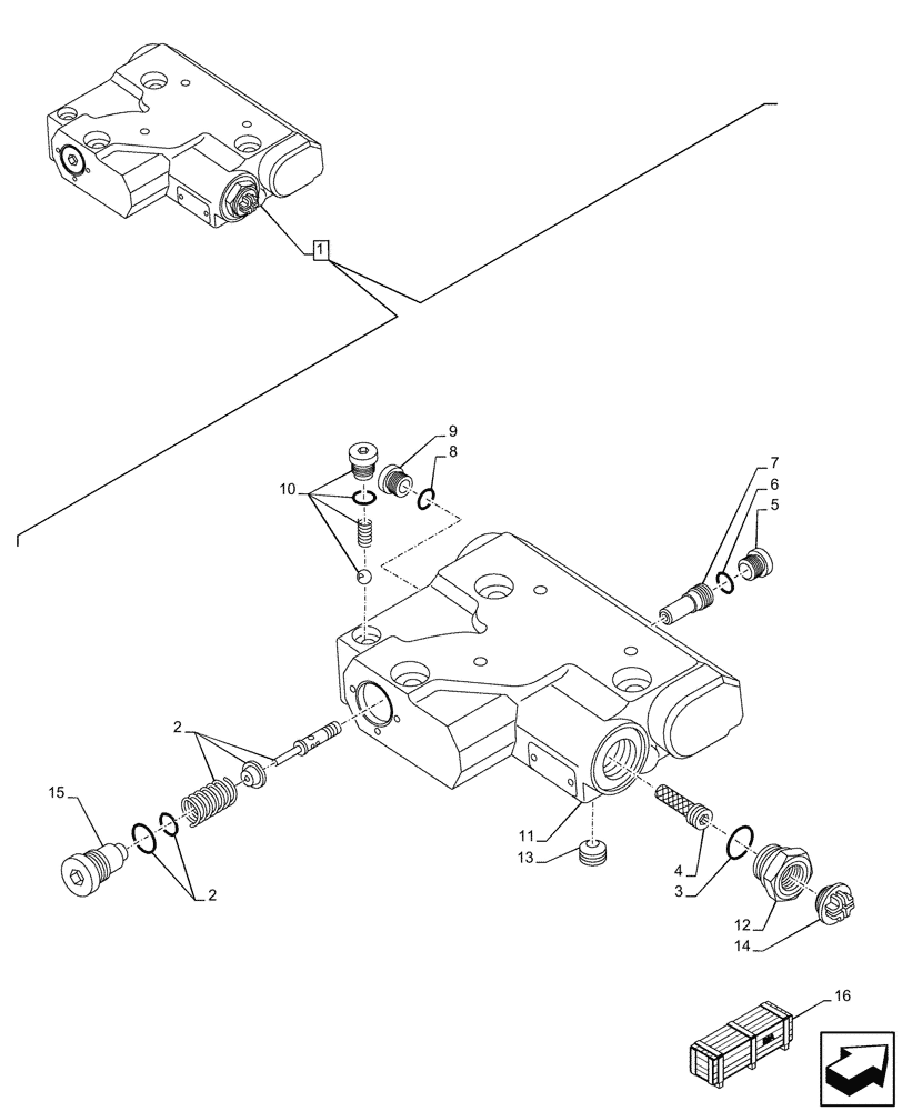 Схема запчастей Case IH MAXXUM 135 - (35.204.BS[08]) - VAR - 743689, 743690, 758352, 758353, 758354, 758445 - MID-MOUNT CONTROL VALVE, HYD VALVE SECTION, COMPONENTS (35) - HYDRAULIC SYSTEMS