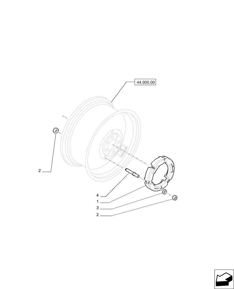 Схема запчастей Case IH PUMA 200 - (39.140.AL[03]) - REAR BALLAST - 500 AND 226 KG (39) - FRAMES AND BALLASTING