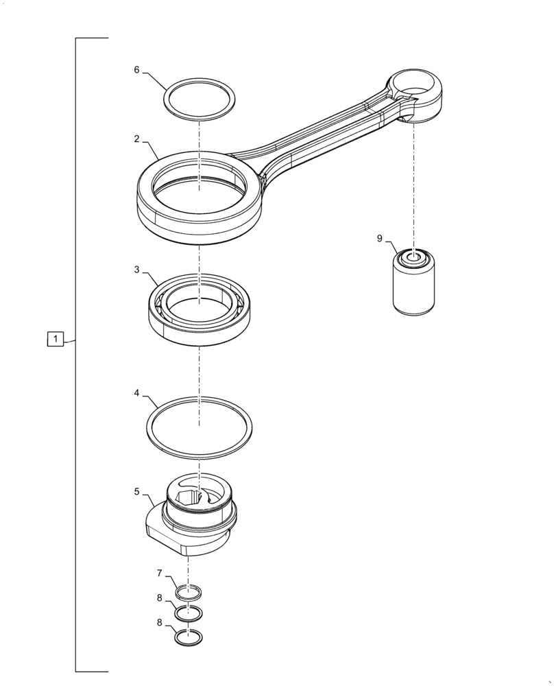 Схема запчастей Case IH 7140 - (74.101.BF[01]) - CLEANING SYSTEM PITMAN ARM, RH (74) - CLEANING