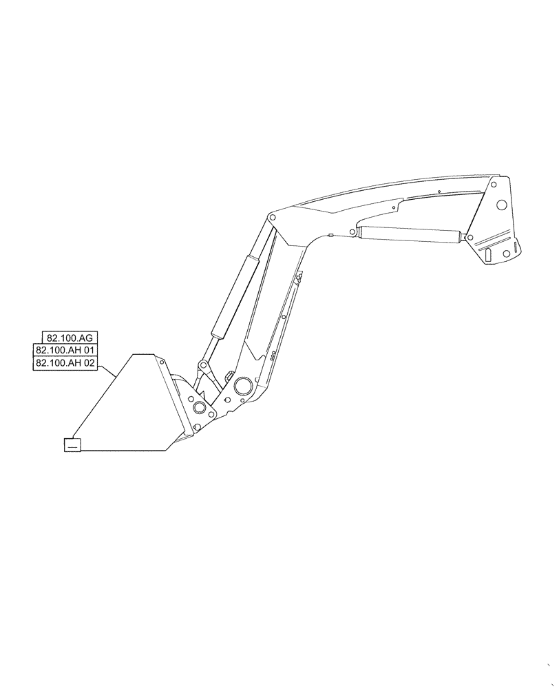 Схема запчастей Case IH L555 - (82.000.00) - SECTION INDEX - FRONT LOADER AND BUCKET (82) - FRONT LOADER & BUCKET