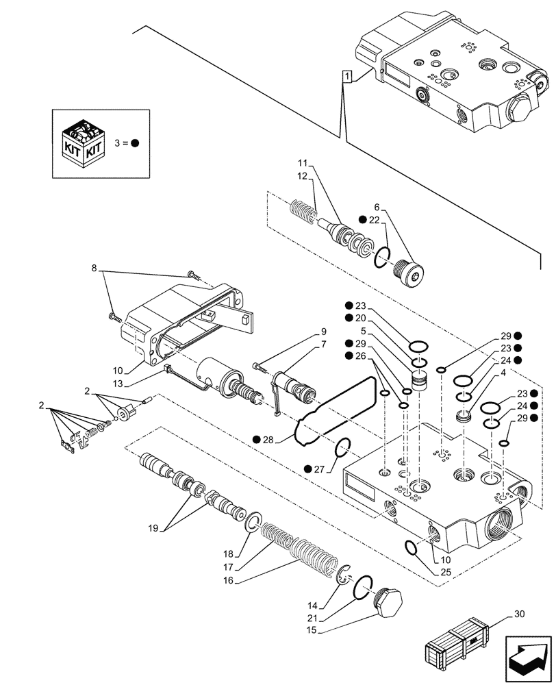Схема запчастей Case IH MAXXUM 135 - (35.204.BS[09]) - VAR - 743689, 743690, 758352, 758353, 758354, 758445 - MID-MOUNT CONTROL VALVE, HYD VALVE SECTION, COMPONENTS (35) - HYDRAULIC SYSTEMS