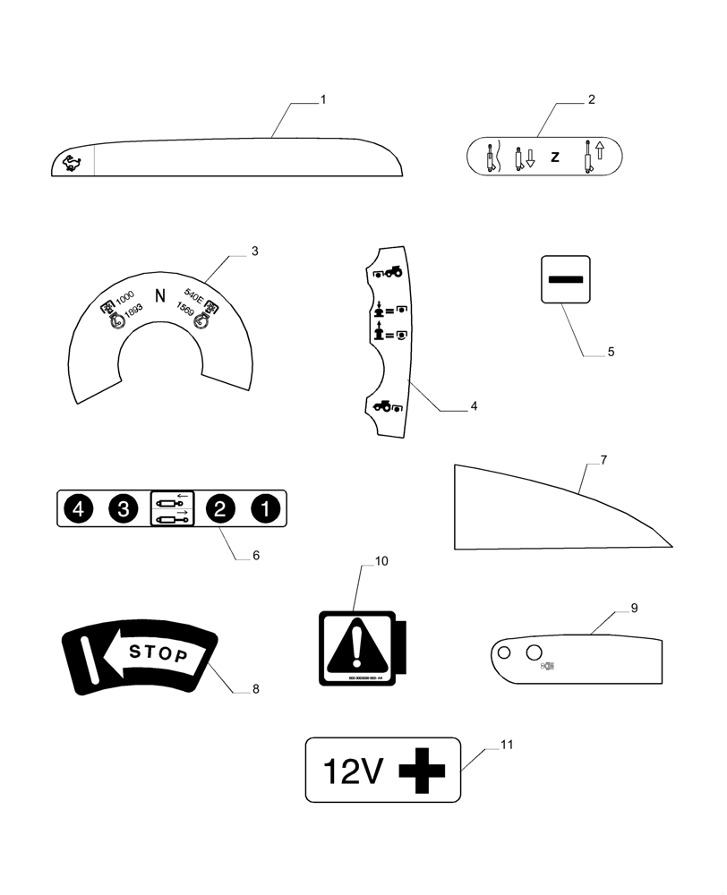 Схема запчастей Case IH PUMA 230 - (90.108.AC[03]) - DECALS (90) - PLATFORM, CAB, BODYWORK AND DECALS