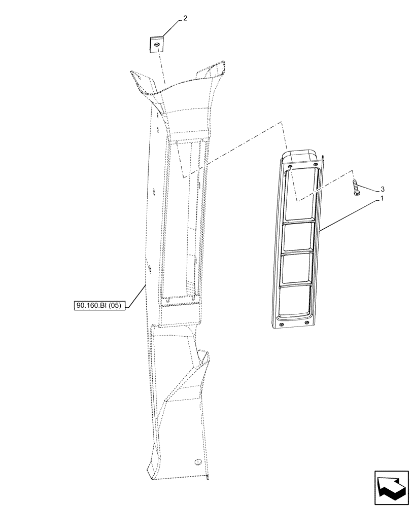 Схема запчастей Case IH MAXXUM 135 - (55.408.CA[01]) - VAR - 758546 - INSTRUMENT CLUSTER (55) - ELECTRICAL SYSTEMS