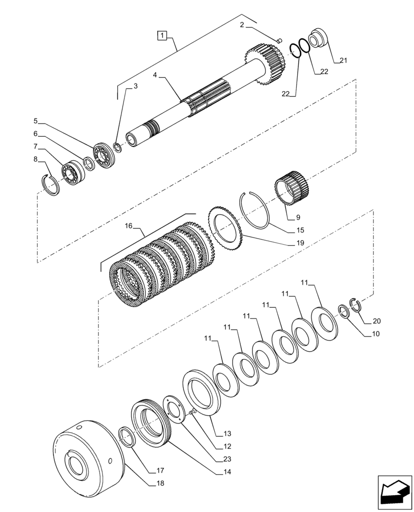 Схема запчастей Case IH PUMA 150 - (21.152.AA[14]) - VAR - 391351, 758012, 758013, 758014, 758015 - TRANSMISSION, DRIVE SHAFT, CLUTCH (21) - TRANSMISSION