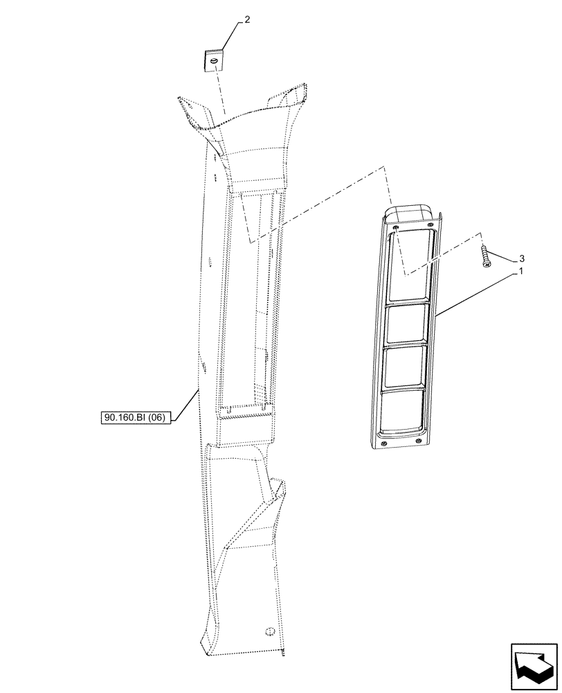 Схема запчастей Case IH MAXXUM 135 - (55.408.CA[01]) - VAR - 758546 - INSTRUMENT CLUSTER (55) - ELECTRICAL SYSTEMS