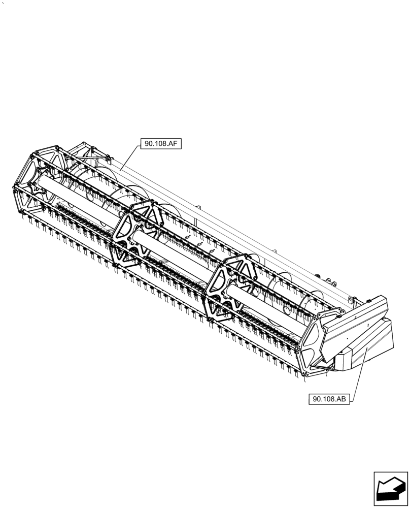 Схема запчастей Case IH 2060-15 - (90.000.00) - SECTION INDEX - PLATFORM, CAB, BODYWORK & DECALS, 15FT (90) - PLATFORM, CAB, BODYWORK AND DECALS