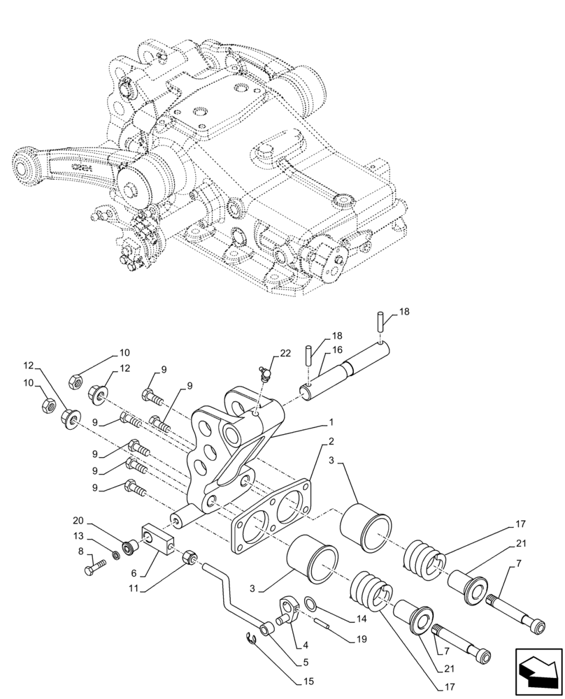Схема запчастей Case IH FARMALL 110C - (37.110.AI[02]) - VAR - 390831 - REAR, HYDRAULIC LIFT, SUPPORT (37) - HITCHES, DRAWBARS & IMPLEMENT COUPLINGS