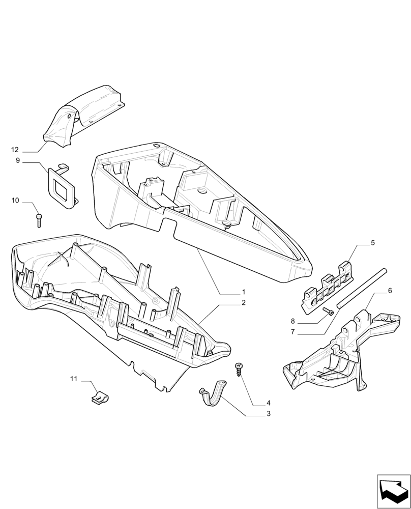 Схема запчастей Case IH PUMA 230 - (90.151.AH[02]) - ARMREST CONTROL UNIT - COVERS (90) - PLATFORM, CAB, BODYWORK AND DECALS