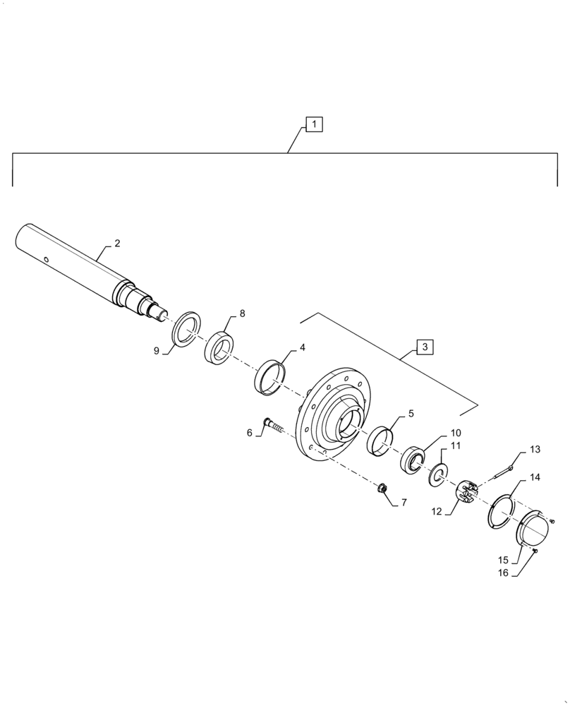 Схема запчастей Case IH 4585 - (44.532.AE[03]) - REAR AXLE HUB WITH SINGLE TIRES (44) - WHEELS