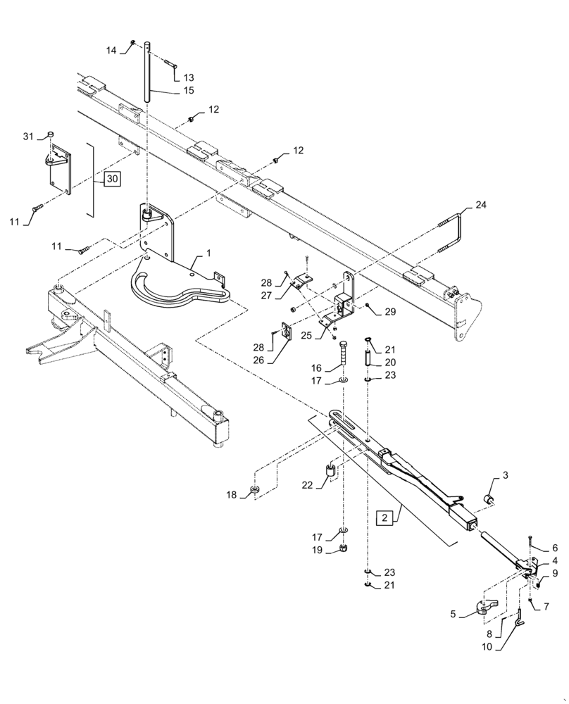 Схема запчастей Case IH 4465 - (77.100.AB[03]) - 435, 460, 580 BUSHEL, HYDRAULIC AUGER CAM ARM (77) - SEEDING/PLANTING