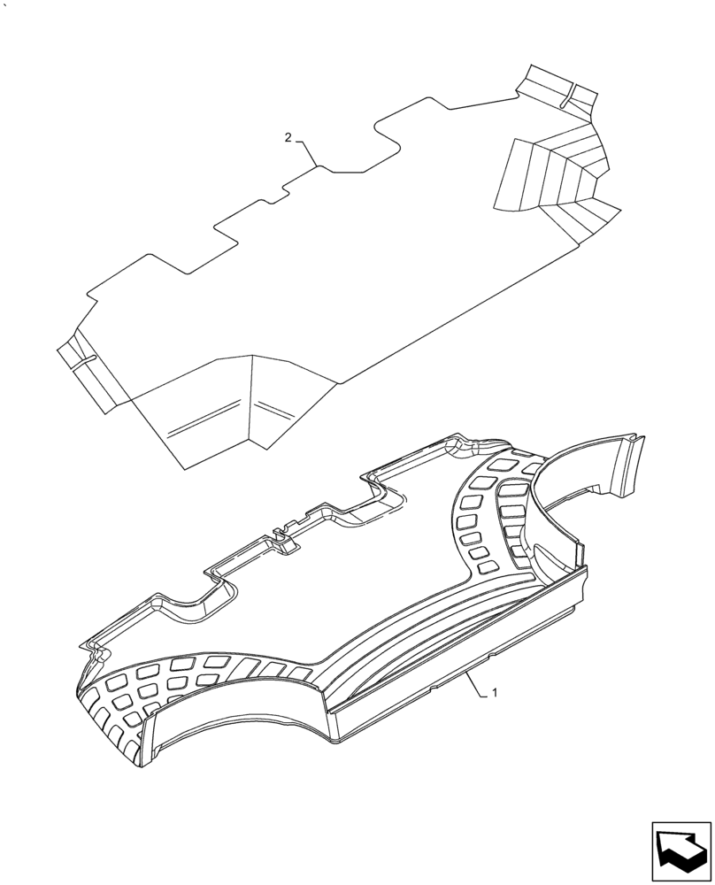 Схема запчастей Case IH PUMA 2304 - (90.110.BD[01]) - FRONT MAT (90) - PLATFORM, CAB, BODYWORK AND DECALS