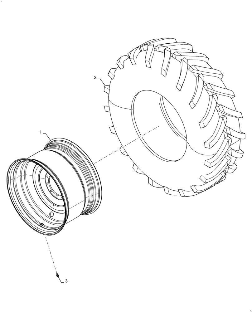 Схема запчастей Case IH 4465 - (44.520.AB[06]) - REAR AXLE SINGLE WHEEL (44) - WHEELS
