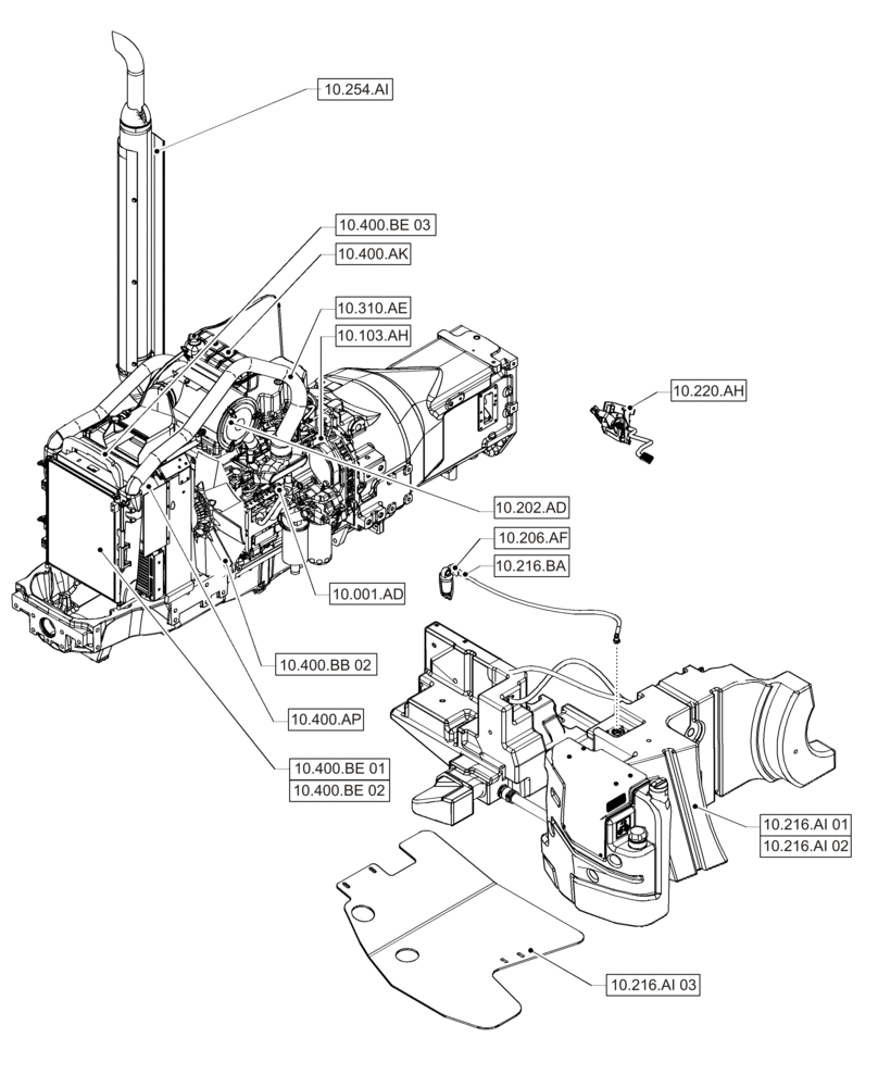 Схема запчастей Case IH PUMA 215 - (00.000.10[01]) - PICTORIAL INDEX - ENGINE (00) - GENERAL & PICTORIAL INDEX