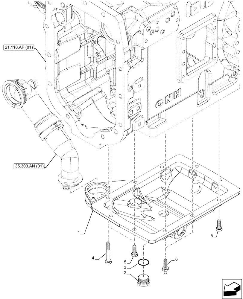 Схема запчастей Case IH MAXXUM 135 - (21.200.AA) - VAR - 396247, 758442, 758549 - DROP BOX (21) - TRANSMISSION