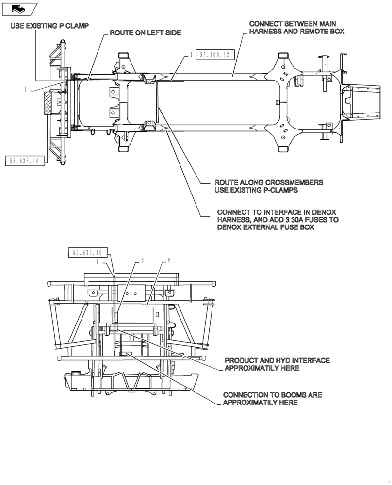 Схема запчастей Case IH PATRIOT 4440 - (55.635.AM[29]) - AIM COMMAND, 90/100 MAIN BOOM HARNESS (55) - ELECTRICAL SYSTEMS