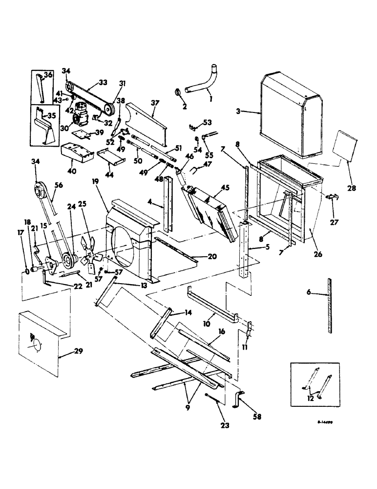 Схема запчастей Case IH 303 - (245) - CONDENSER AND COMPRESSOR, SERIAL NO. 11554 AND ABOVE (50) - CAB CLIMATE CONTROL