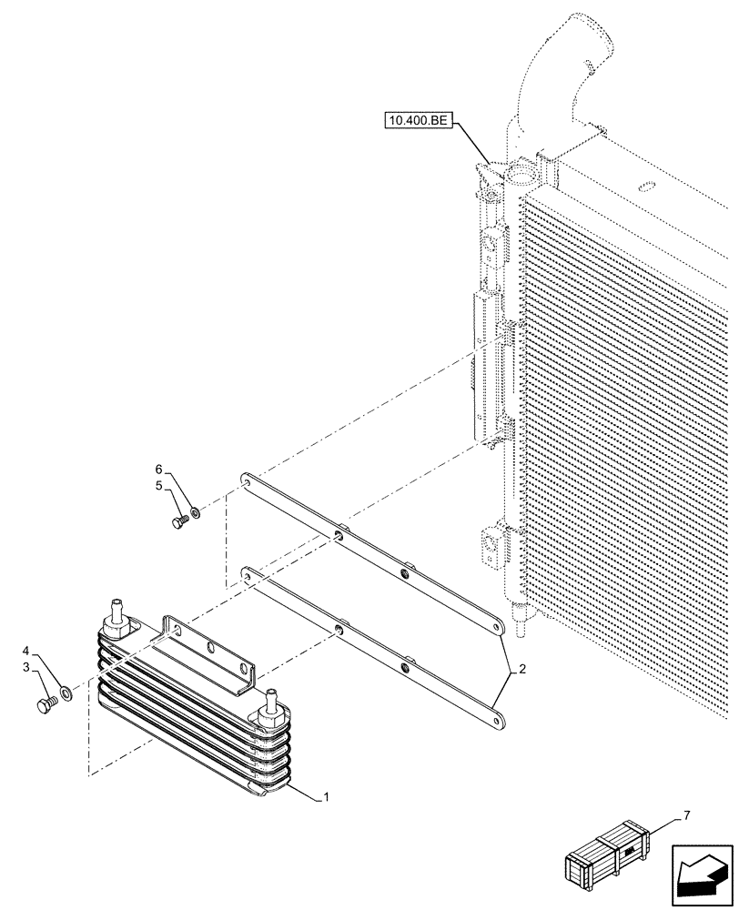 Схема запчастей Case IH MAXXUM 135 - (10.216.AX) - VAR - 758223, 758235, 758240, 758241, 758530, 758533 - FUEL COOLER (10) - ENGINE