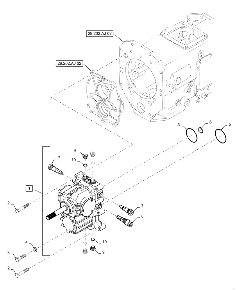 Схема запчастей Case IH FARMALL 30A - (29.202.AJ[01]) - HYDROSTATIC TRANSMISSION (29) - HYDROSTATIC DRIVE