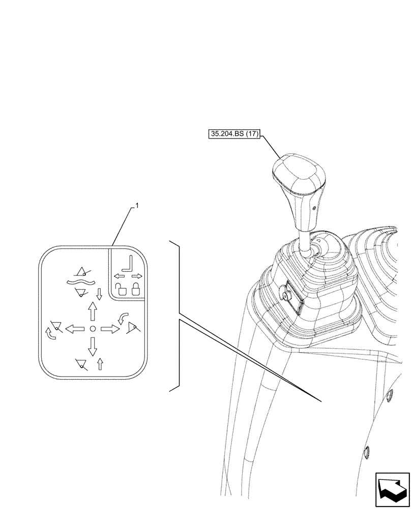 Схема запчастей Case IH MAXXUM 145 - (90.108.AA[09]) - VAR - 758351 - DECAL, MID-MOUNT CONTROL VALVE, NA (90) - PLATFORM, CAB, BODYWORK AND DECALS