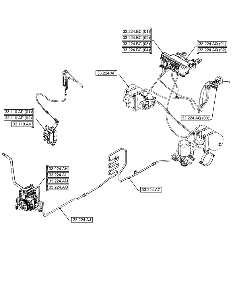 Схема запчастей Case IH MAXXUM 115 - (33.000.00[03]) - SECTION INDEX - BRAKES & CONTROLS (33) - BRAKES & CONTROLS