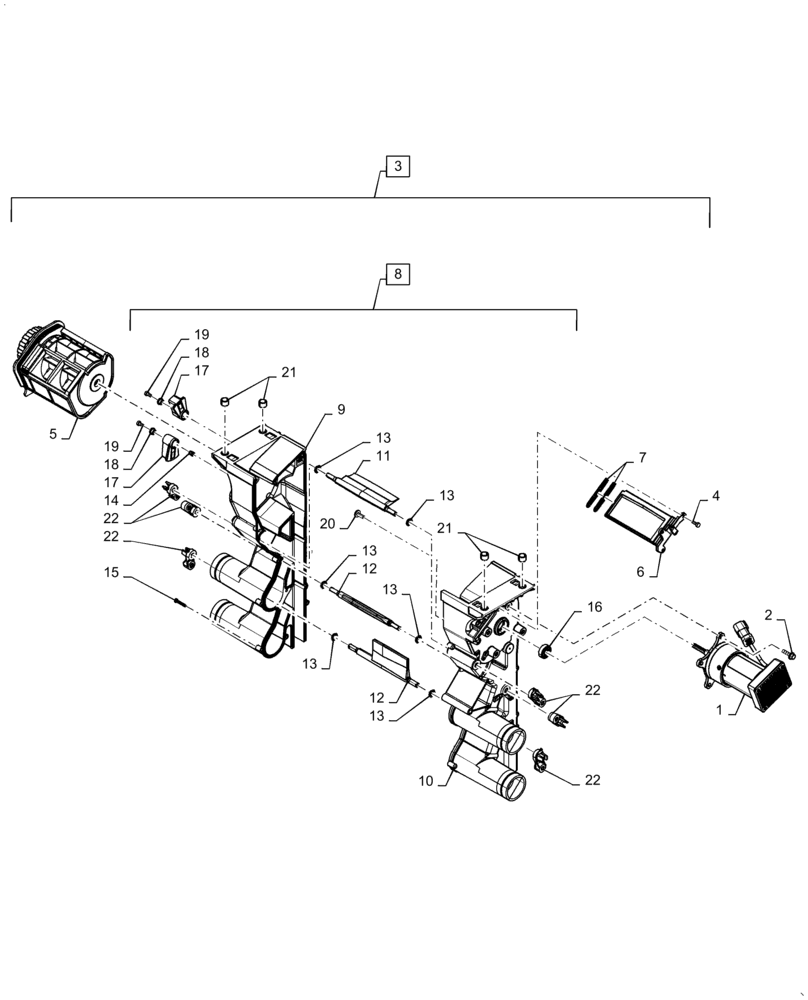 Схема запчастей Case IH 2355 - (61.800.AC[09]) - METER MODULE WITH MOTOR, COARSE (61) - METERING SYSTEM