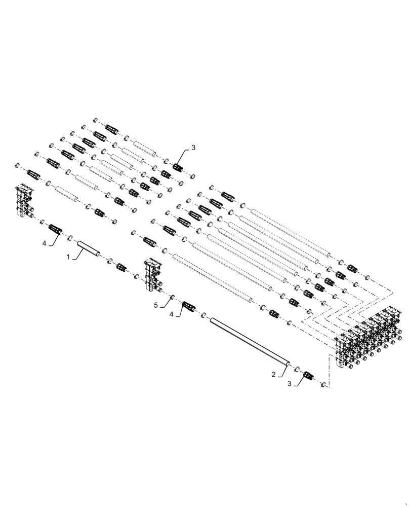 Схема запчастей Case IH 3445 - (61.904.AB[04]) - METERING SEED TUBE, 435 BUSHEL, 8 RUN, SINGLE SHOOT (61) - METERING SYSTEM