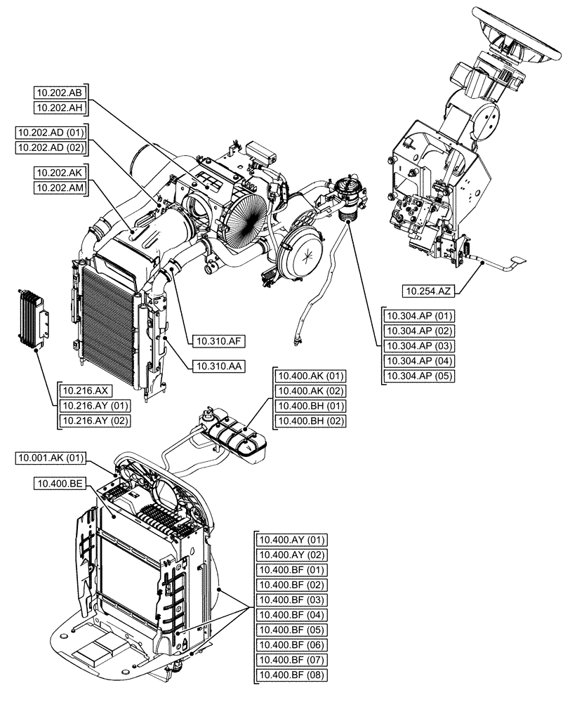 Схема запчастей Case IH MAXXUM 135 - (10.000.00[03]) - SECTION INDEX - ENGINE (10) - ENGINE