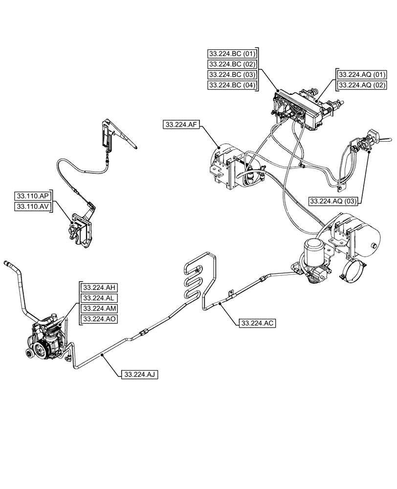 Схема запчастей Case IH MAXXUM 135 - (33.000.00[03]) - SECTION INDEX - BRAKES & CONTROLS (33) - BRAKES & CONTROLS