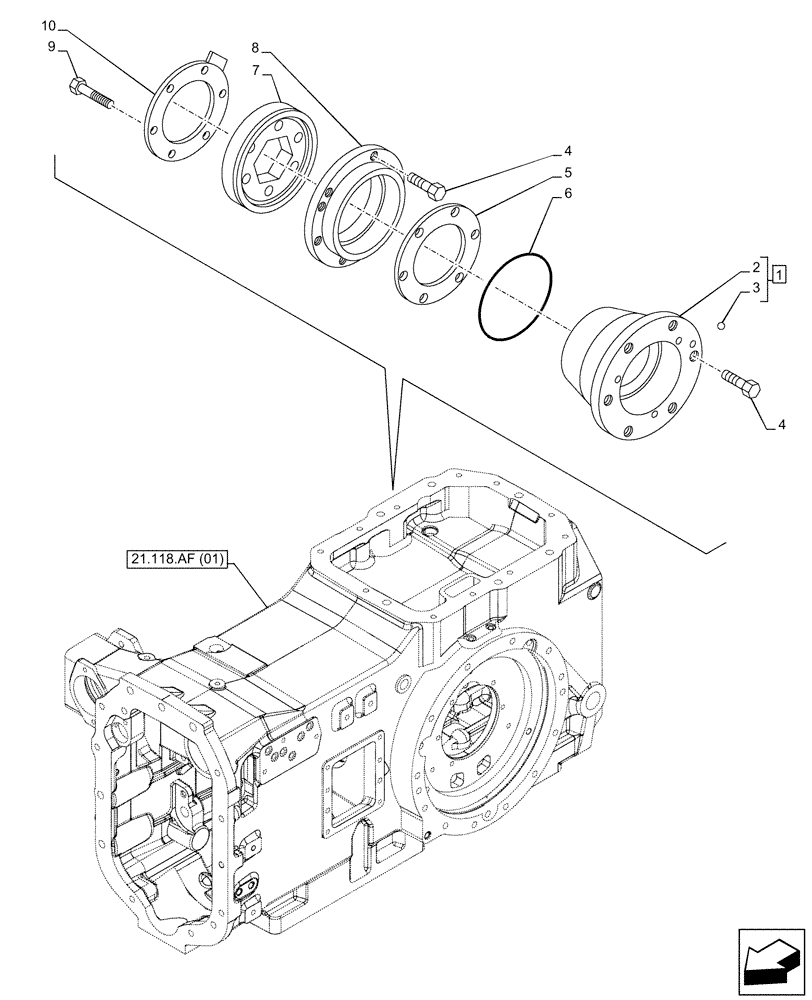Схема запчастей Case IH MAXXUM 135 - (27.106.AC[01]) - VAR - 391223, 758538, 758539 - FINAL DRIVE, DIFFERENTIAL (27) - REAR AXLE SYSTEM