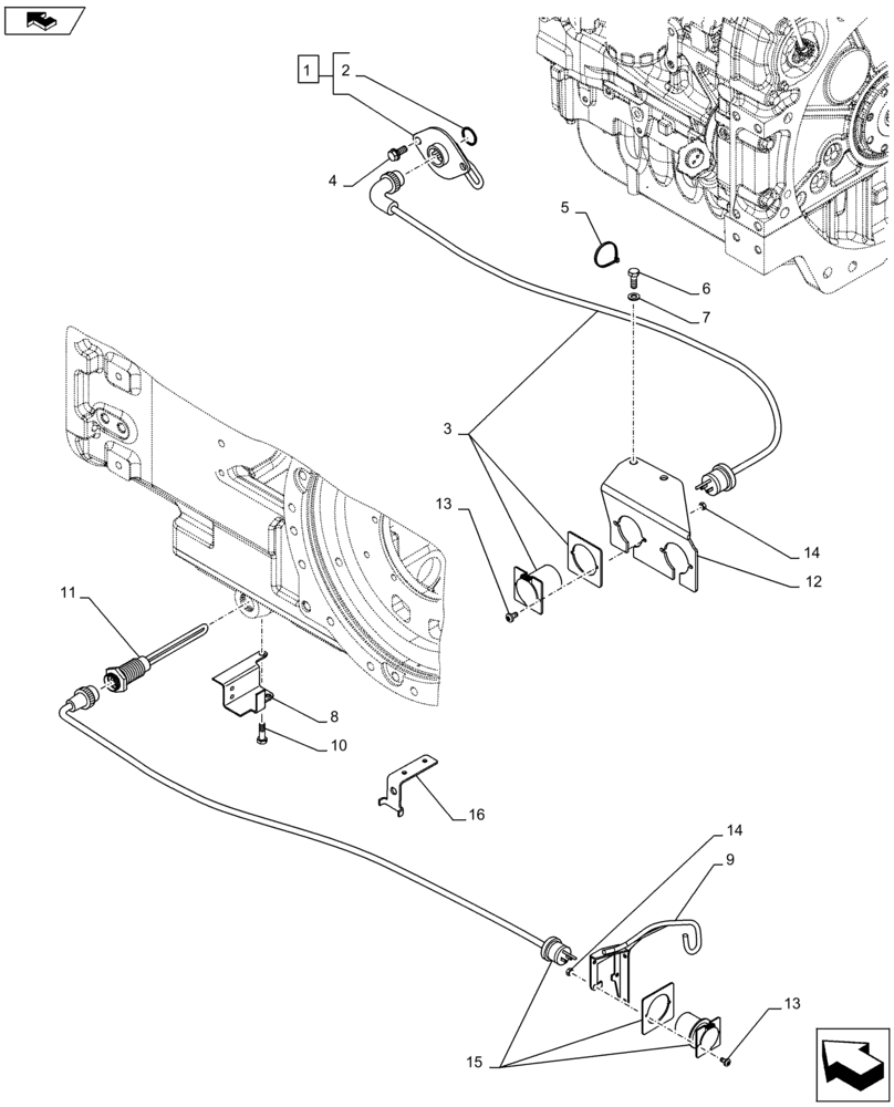 Схема запчастей Case IH PUMA 165 - (1.75.4/03[01B]) - (VAR.381) (120V) ENGINE BLOCK AND TRANSMISSION OIL HEATERS - D7339 (06) - ELECTRICAL SYSTEMS