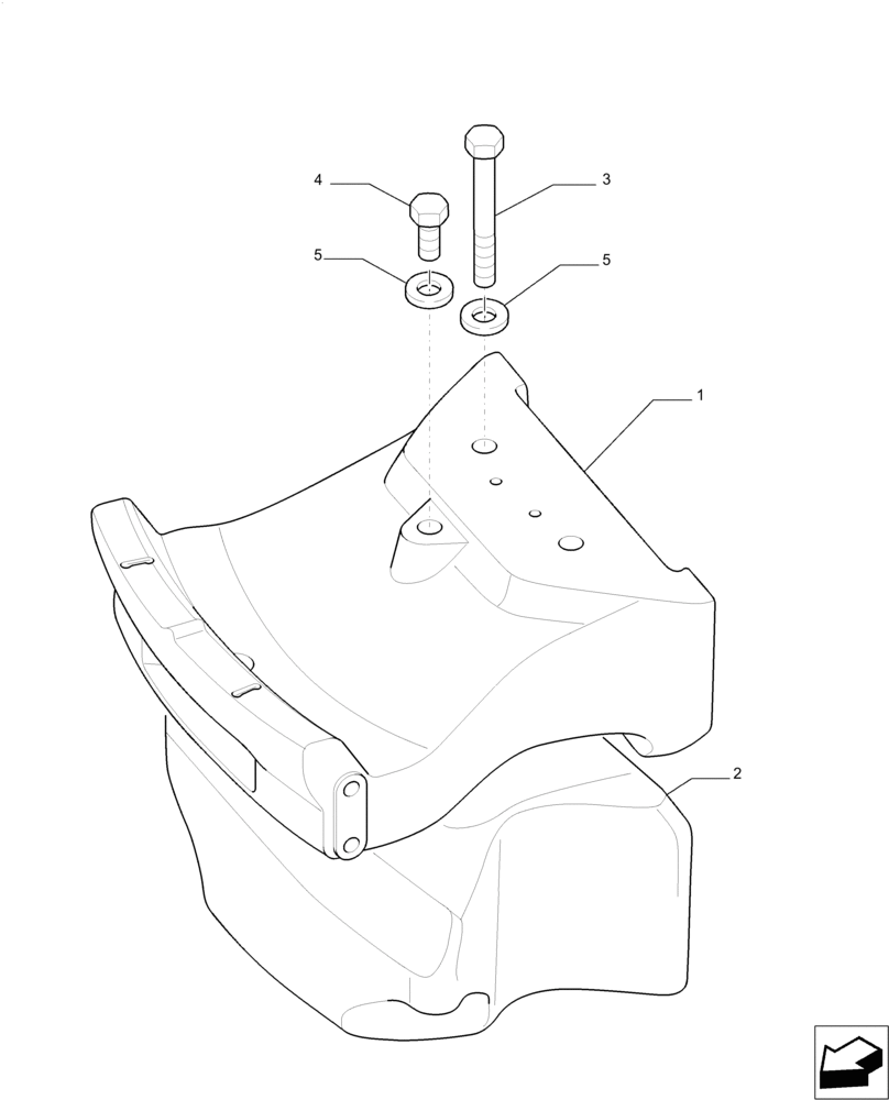 Схема запчастей Case IH PUMA 200 - (39.140.AF[06]) - FRONT WEIGHT CARRIER - 450 KG (39) - FRAMES AND BALLASTING