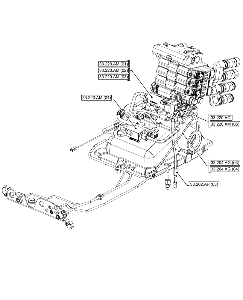 Схема запчастей Case IH MAXXUM 135 - (33.000.00[02]) - SECTION INDEX - BRAKES & CONTROLS (33) - BRAKES & CONTROLS
