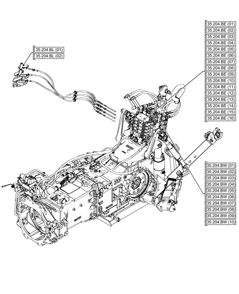 Схема запчастей Case IH MAXXUM 115 - (35.000.00[01]) - SECTION INDEX - HYDRAULIC SYSTEMS (35) - HYDRAULIC SYSTEMS