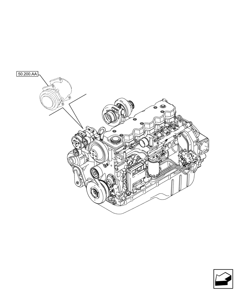 Схема запчастей Case IH F4HFE96872 J101 - (00.000.50) - PICTORIAL INDEX - CAB CLIMATE CONTROL (00) - GENERAL & PICTORIAL INDEX