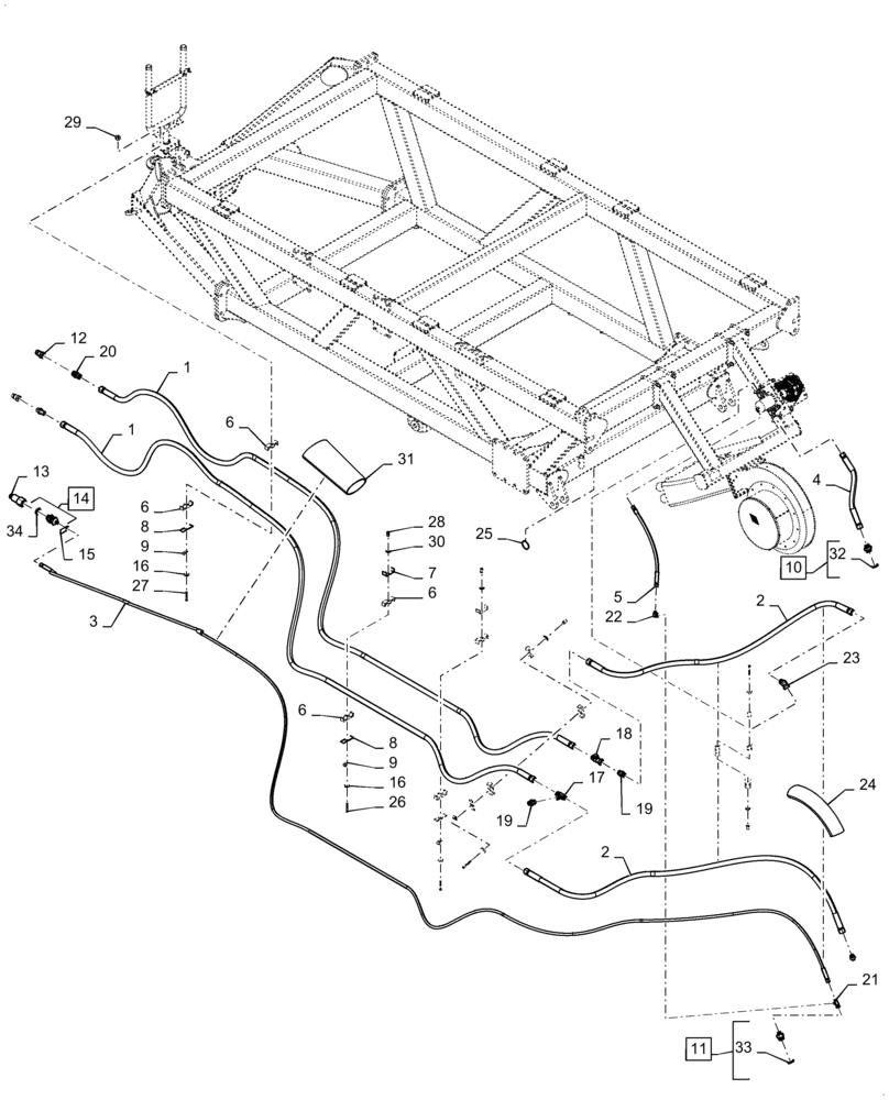 Схема запчастей Case IH 4765 - (35.748.AC[01]) - METERING HYDRAULICS, 350 BUSHEL, SINGLE SHOOT, TOW BEHIND (35) - HYDRAULIC SYSTEMS