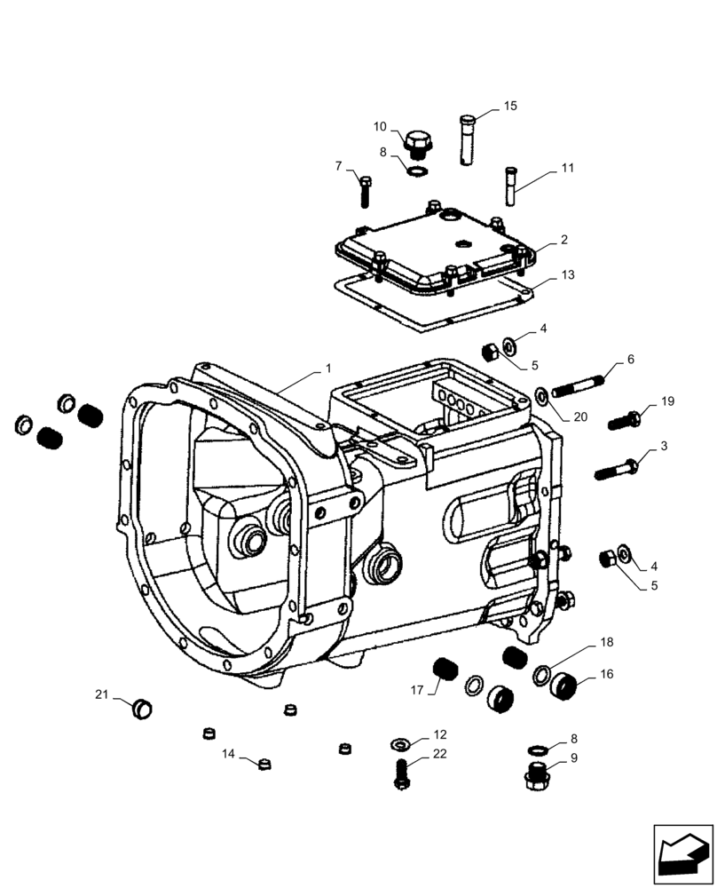 Схема запчастей Case IH FARMALL 65A - (21.112.01) - MASTER CLUTCH HOUSING (21) - TRANSMISSION