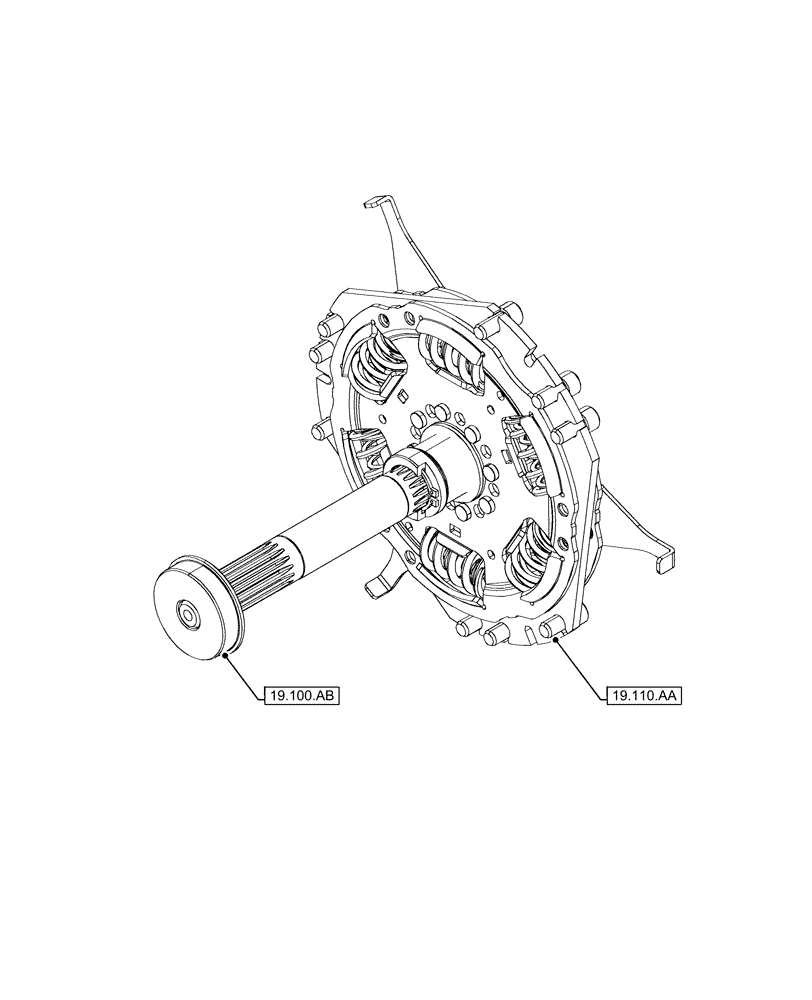 Схема запчастей Case IH MAXXUM 135 - (19.000.00) - SECTION INDEX - POWER COUPLING (19) - POWER COUPLING