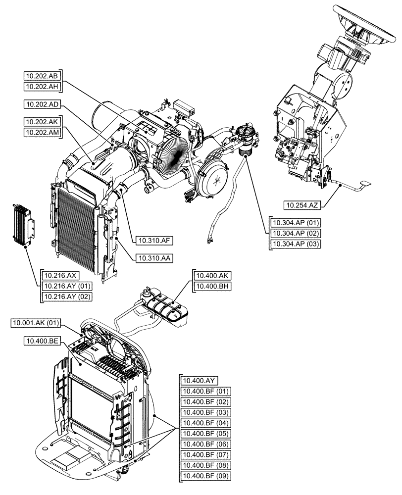 Схема запчастей Case IH MAXXUM 145 - (10.000.00[03]) - SECTION INDEX - ENGINE (10) - ENGINE