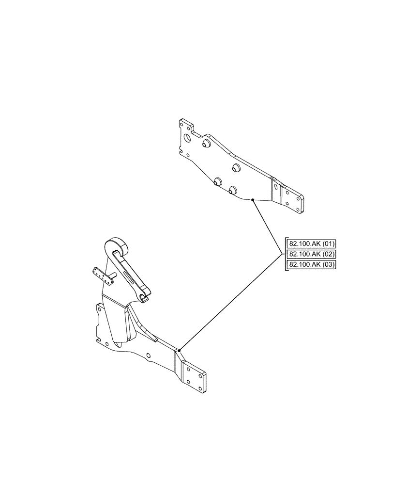 Схема запчастей Case IH MAXXUM 115 - (82.000.00) - SECTION INDEX - FRONT LOADER AND BUCKET (82) - FRONT LOADER & BUCKET