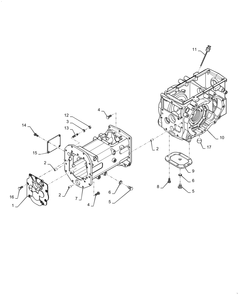 Схема запчастей Case IH FARMALL 35A - (21.120.010) - TRANSMISSION HOUSING, MECHANICAL (21) - TRANSMISSION