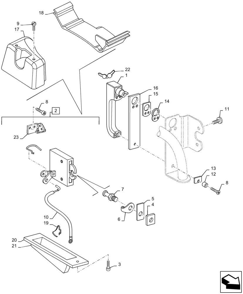 Схема запчастей Case IH FARMALL 85U - (1.92.2[02]) - DOORS - W/CAB (10) - OPERATORS PLATFORM/CAB