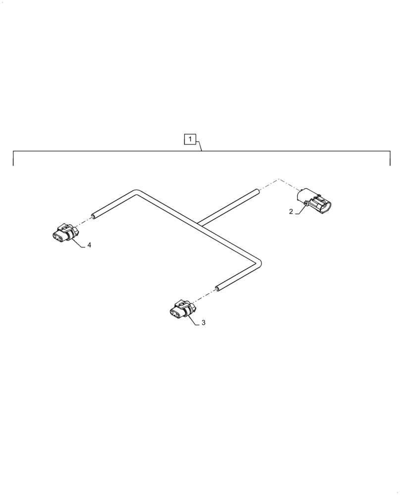 Схема запчастей Case IH PATRIOT 3340 - (55.404.CL[04]) - CAB, REAR LIGHTS, JUMPER HARNESS (55) - ELECTRICAL SYSTEMS