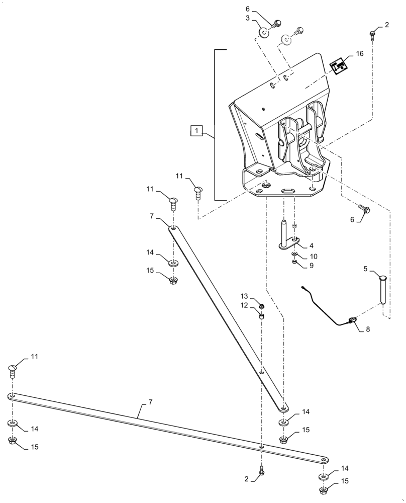 Схема запчастей Case IH 6140 - (37.100.AF) - HITCH BASE (37) - HITCHES, DRAWBARS & IMPLEMENT COUPLINGS