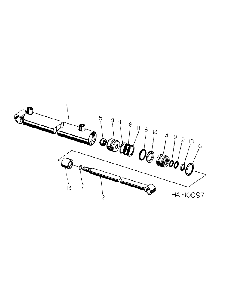 Схема запчастей Case IH 55 - (F-34) - WING LIFT HYDRAULIC CYLINDER, MACHINES BUILT SEPTEMBER, 1974 SEASON 