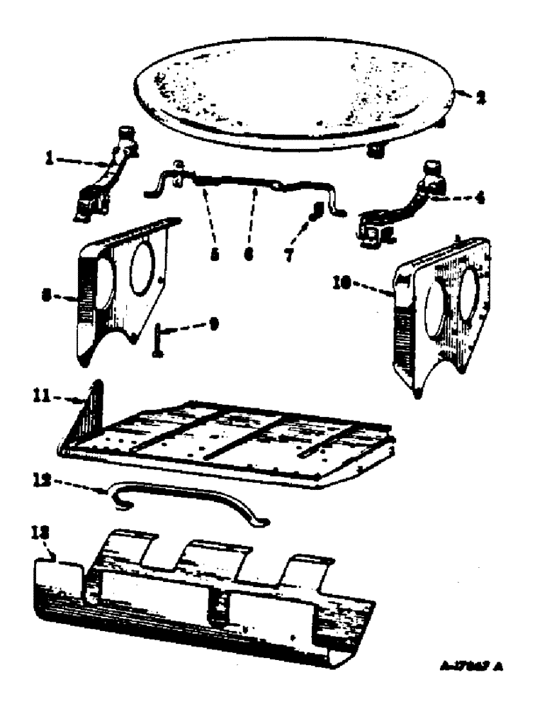 Схема запчастей Case IH 140 - (13-7) - SUPERSTRUCTURE, SEAT AND PLATFORM (05) - SUPERSTRUCTURE