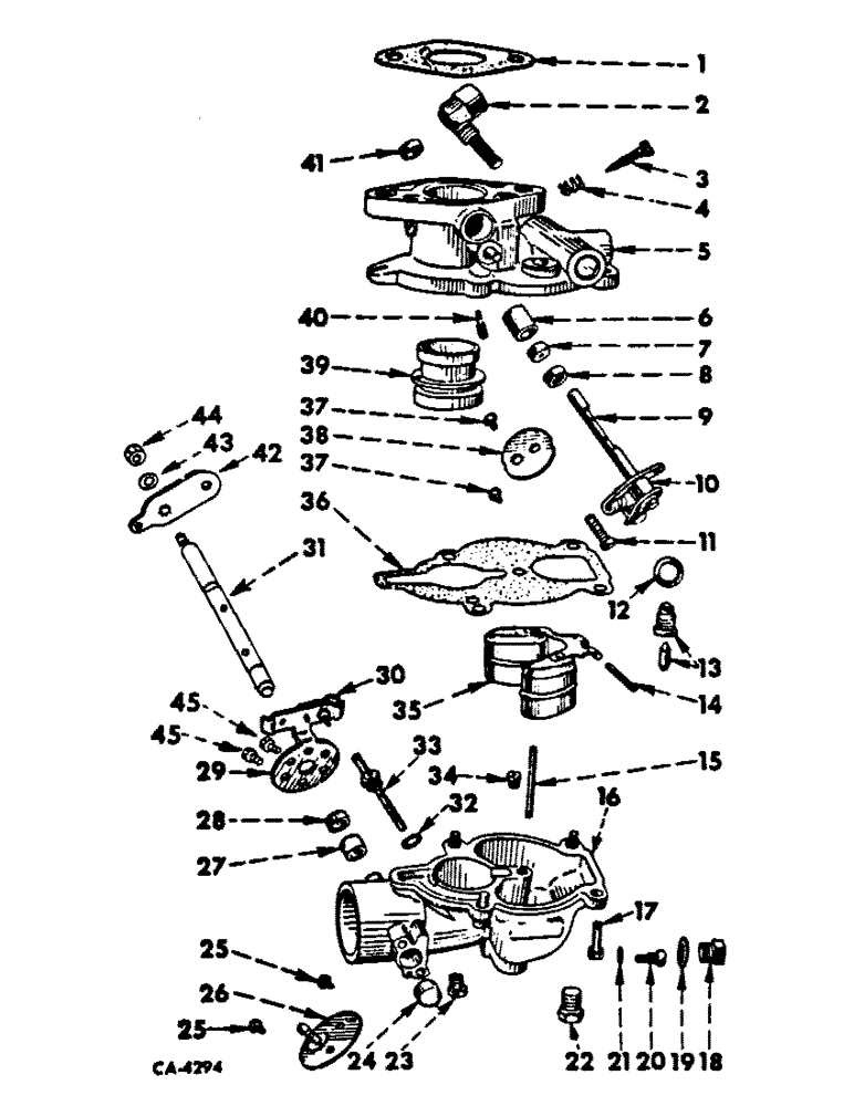 Схема запчастей Case IH 185 - (12-11) - POWER, C-60 ENGINE, CARBURETOR, 184 TRACTORS AND CUB 185 LO-BOY TRACTORS Power